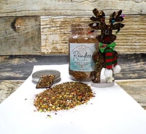 Reindeer Chunky Holographic Glitter Mix brown (2oz) by ReptilesAndResin glitter - Picture 1 of 4