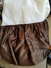 Charter Club Brown SilkyFeel Queen Sz Bed Skirt Dust Ruffle 17" Drop