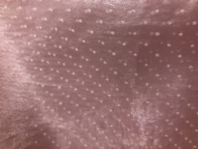 Винтажная прозрачная ткань Swiss Dot в горошек розовая 1 ярд и ширина 11 x 28 дюймов. - Изображение 1 из 4