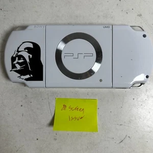 Sony PlayStation White PSP-2001 Limited Ed. Star Wars Darth Vader Console Works! - Picture 1 of 13