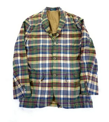 Vtg. Polo Ralph Lauren Men's Madras Multicolored Plaid Sport Coat Blazer 42L - Image 1 of 4