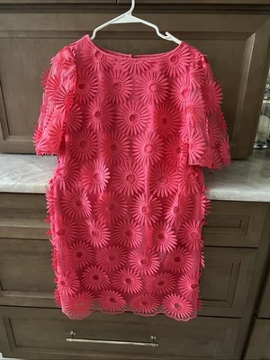 Trina Turks Women's Sheath Dress Floral Embroidered Sheer Lace, Size 2 - Image 1 of 4