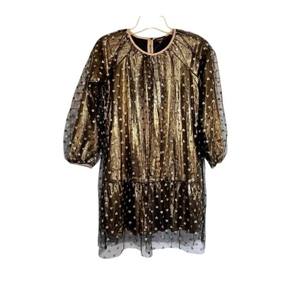 Imoga Rosaline Gold Heart Tulle Long Sleeve Girl’s Formal Dress Size 10 NWT - Image 1 of 4