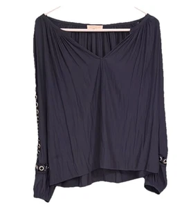 Ramy Brook Navy Blouse Size P Oversized EUC Designer Top - Picture 1 of 5