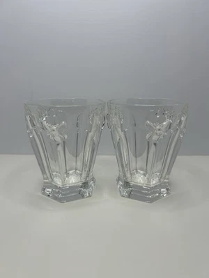 2 Lenox Butterfly Meadow Old Fashioned Glasses 4-3/8" 3D Bee Design - Image 1 of 4