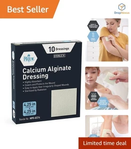 Sterile Antimicrobial Wound Dressings 4'' x 4'' - Non-Stick Comfort, 10 Count - Picture 1 of 7