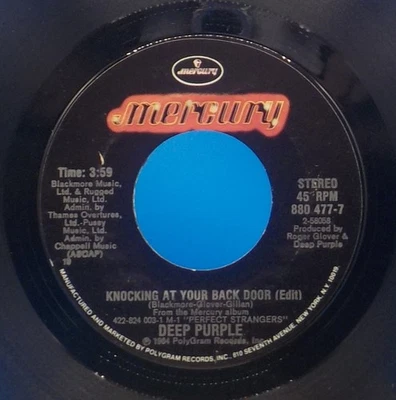 Deep Purple 45 Knocking At Your Back Door / Wasted Sunsets VG++ / VG+ J5 - Image 1 of 2