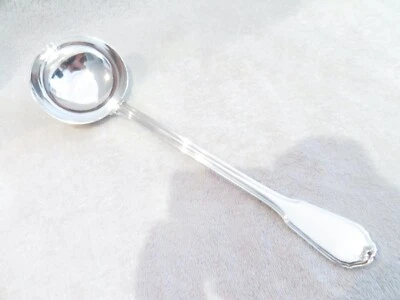 Cucharón de sopa francés de plata 950 mediados del siglo XX contornos de tetarda bobinados Foto 1 de 4