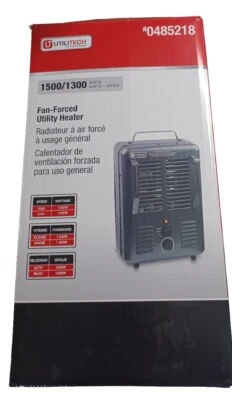 Utilitech H-3103 # 0485218 1500/1300 Watt Fan Forced Utility Heater  - Image 1 of 2