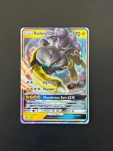 Tarjeta Holo Pokemon Raikou GX SM121 Black Star Promo Ultra Rara - Imagen 1 de 6
