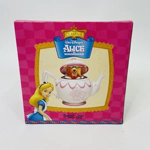 Disney Treasure Craft Alice in Wonderland Teapot Treat jar cookie jar In Box - Picture 1 of 9