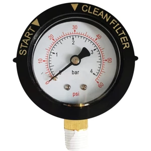 190058 Pressure Gauge 0-60 PSI,2” Start and Clean Filter Water Pressure Gauge - Picture 1 of 5