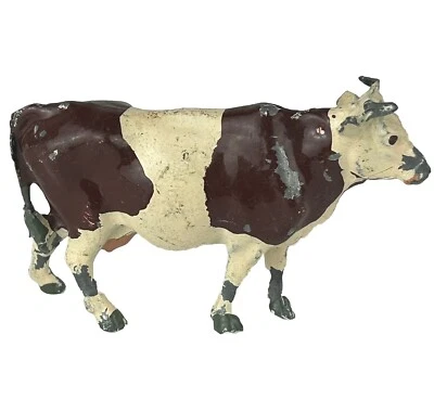 Estatuilla de novillo de vaca de plomo de colección Britains Ltd. Inglaterra animal de granja Foto 1 de 4