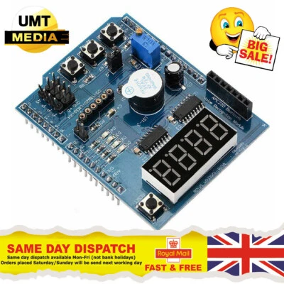 Multi-Function Prototyping / Expansion Shield For Arduino UNO LEONARDO MEGA2560  - Image 1 of 4