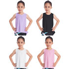 Kids Tank Top Girls Sleeveless Sports Shirt Workout Running Tennis Athletic Tops