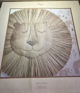 Crane Baby Safari Nursery and Toddler Room Wooden Animal Wall Art Lion Ornate - Picture 1 of 6