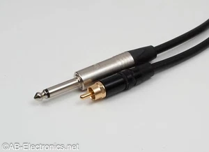 Neutrik TS Jack / Rean RCA banda nera con cavo Vandamme 10 colori - Foto 1 di 11