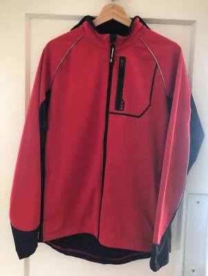 Novara Cycling Jacket Mens Unisex Large Red Full Zip Detachable Hoodie - Image 1 of 4