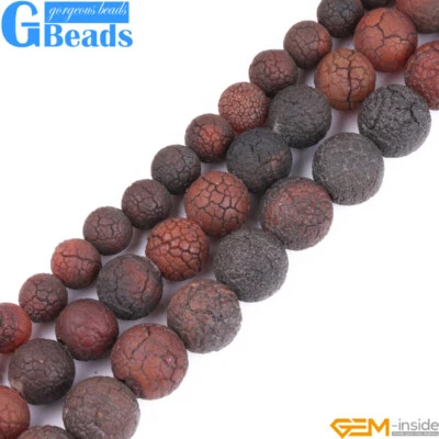 Matte Dream Agate Gemstone Round Loose Beads For Jewelry Making 15" 6mm 8mm - Image 1 of 4