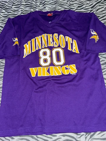 Vintage 90’s Minnesota Vikings Cris Carter SPORT ATTACK Jersey Size Large Cover