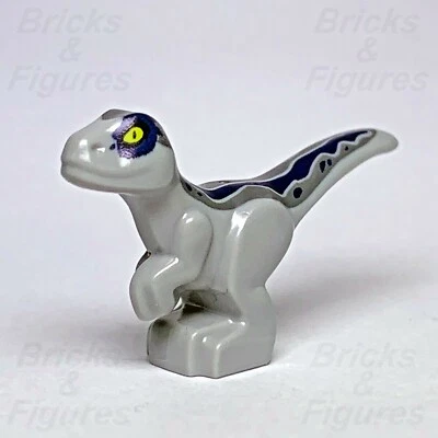 LEGO® Jurassic World Baby Raptor Blue Stripes Grey Dinosaur Part 75938 37829pb06 - Image 1 of 2