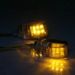 4x 6LED Black Micro Mini Tiny Small Indicators Turn Signals Motorcycle MotorBike - Picture 1 of 7