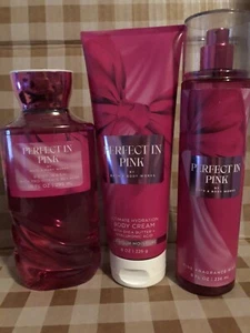 BATH AND BODY WORKS Perfect In Pink Cream, Mist And Gel - Picture 1 of 2