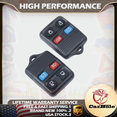 Llavero de control remoto de entrada sin llave 2 piezas para Ford Expedition Taurus 1998-2016 Foto 1 de 4