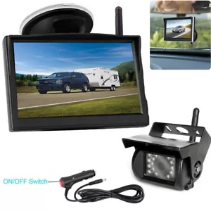 Wireless Car Reversing Camera HD 5" Rear View Monitor Kit for Truck Caravan RVs - Picture 1 of 24