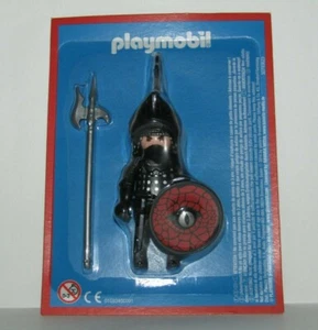 Playmobil Mittelalter Schwarzer Ritter Krieger mit Drachenschild Blister - Bild 1 von 2