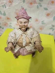 DE COLECCIÓN ANTIGUO DORADO ALEMÁN ORIENTAL HOMBRE EMPERADOR ASENTIR PINTADO A MANO ALEMANIA - Imagen 1 de 10