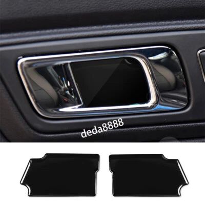 Piano Gloss Black Interior Door Handle Bowl Panel Cover For Ford Mustang 2015-23 - Image 1 of 4
