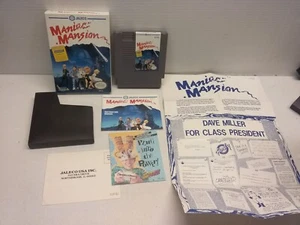 MANIAC MANSION NES NINTENDO CIB POSTER INSERTS 1990 JALECO LOOKS GREAT - Picture 1 of 23