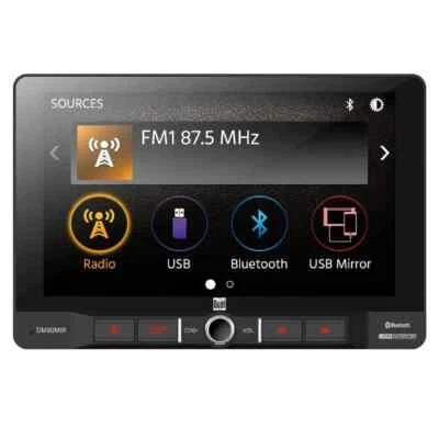 Dual DM90MIR Single DIN Bluetooth 9" USB Mirroring Mech-less Car Media Receiver - Image 1 of 4