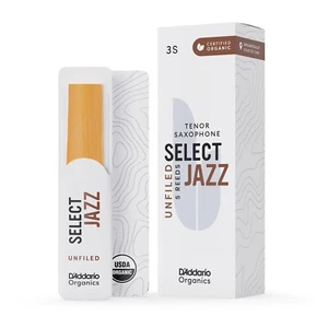 5 Pack Organic Select Jazz Tenor Saxophone Reeds, Unfiled, Strength 3 Soft Rico - Picture 1 of 24
