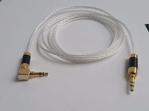 3.5mm to 3.5mm stereo audio aux cable OCC Silver wire line in mini - Picture 1 of 6