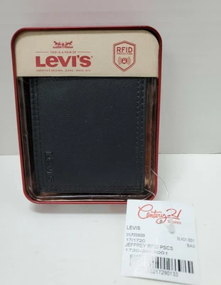 Cartera Levi's Negra Doble Pliegue Logo D31LP220029 Foto 1 de 4