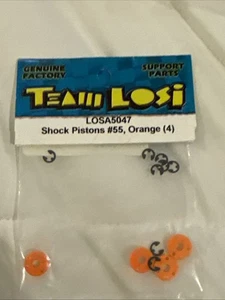 Team Losi A-5047 / LOSA5047  Teflon Shock Pistons #55 Orange  NIB - Picture 1 of 1
