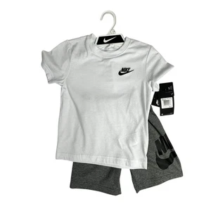 Nike 2PC Set T-Shirt & Shorts Outfit Matching Set Activewear Size 6 NWT - Picture 1 of 9