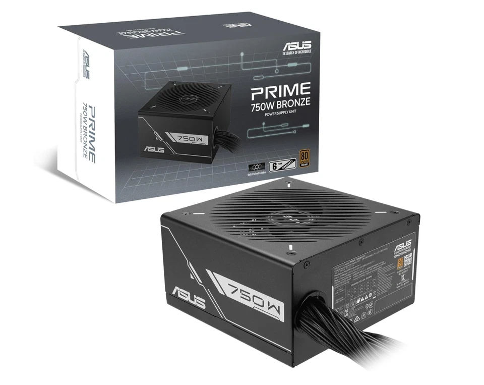 ASUS Prime 750W Bronze Netzteil–80 Plus, Gaming & Allround-PC, Lüfter Kugellager