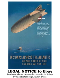 AIRCRAFT 1021 - Graf Zeppelin 2 and Hindenburg Poster 11 x 17 - Picture 1 of 6