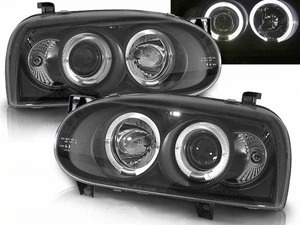 LED Angel Eyes Scheinwerfer für VW Golf III schwarz 09.1991-08.1997 - Bild 1 von 3