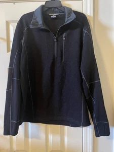 KUHL Interceptr Fleecepullover 1/4 Zip Pullover Tasche schwarz 3185 Herren Größe L - Bild 1 von 6