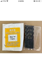 6 PCS SIZE I KFD KILLER FORCE DRILLS BIT 135o HEAVY DUTY BLACK & GOLD - Picture 1 of 2