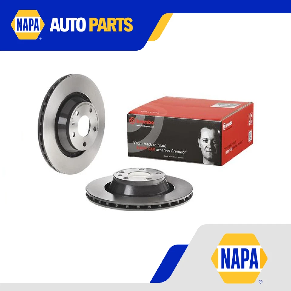 2x Brake Discs Pair Vented fits AUDI TT 8J3, 8J9 3.2 Rear 06 to 10 310mm Set New - Image 1 of 4