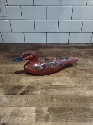 G.Bootsma Hindeloopen Netherlands Hand-Painted Bird Wood Carving Duck Decoy - Image 1 of 4