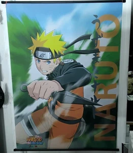 2007 Naruto Shippuden Wall Scroll, 43" x 31"  VGC Shonen Jump Bannner - Picture 1 of 4