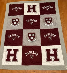 Vintage Harvard Sweatshirt Decke, 60 x 72 Zoll - Bild 1 von 4