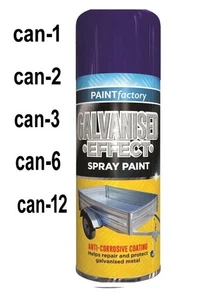 400ml Anti Corrosive Galvanised Effect Spray Paint for Metal DIY 1/2/3/6/12 Cans - Picture 1 of 10