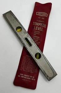 Nivel de torpedo de aluminio Craftsman vintage MODELO N.º 3983 con estuche - nivel de plomada y 45 - Imagen 1 de 9